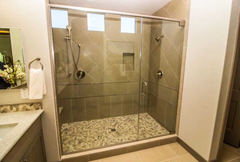 Black Frame Glass Shower